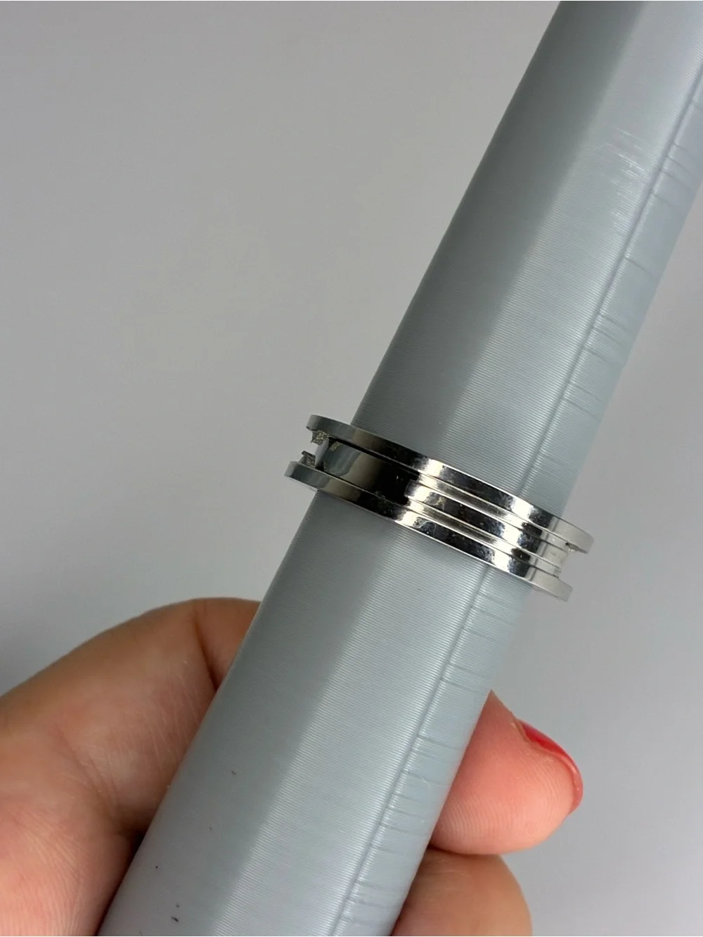 Vintage Silver Solitaire CZ Ring - Size 10